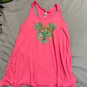Floral Minnie Mouse Design tank